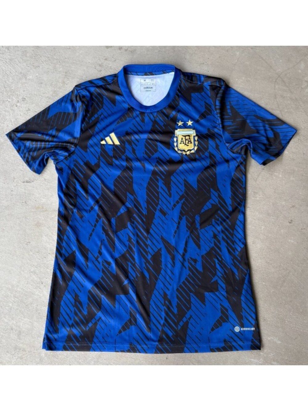 Adidas Argentina 2022 AFA Training Jersey Blue Black AEROREADY Men's M Slim